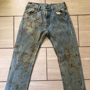 vintage iron/rust dyed levis 501